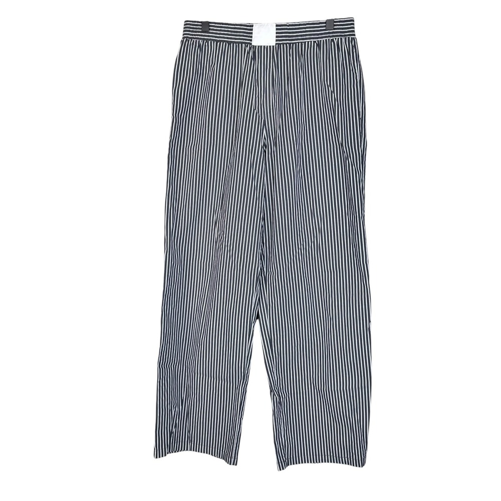 Lioness Navy Blue White Striped Elastic Waist Pajama Pants Small